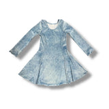 SOCIAL BUTTERFLY L/S DRESS - DENIM GLITTER