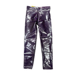 DORI LAME LEGGING - GUNMETAL PLUM