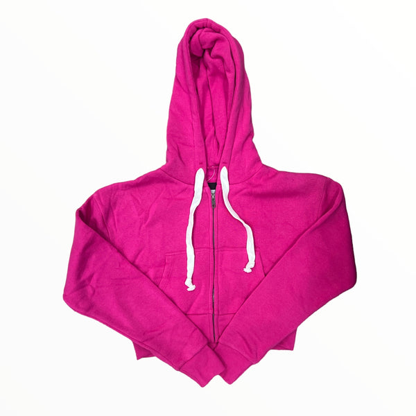 KATIE J DYLAN ZIP HOODIE - SHOCKING PINK