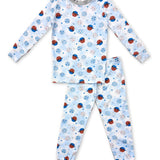 ESME BOYS LONG SLEEVE CREW PAJAMA - DRIBBLE