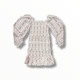 KATIE J TWEEN LAILA DRESS WITH SHEER SLEEVES - COTTAGE STRIPE