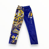 PENELOPE WILDBERRY FUZZY LOUNGE PANTS - LAKERS