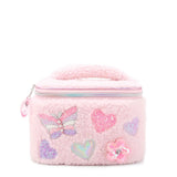 OMG ACCESSORIES SHERPA GLAM BAG - PINK