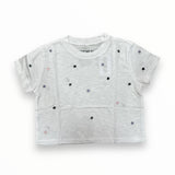 KATIE J FEARLESS TWEEN AND JUNIOR CROPPED TEE - WHITE/PASTEL STAR