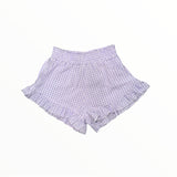 FLOWERS BY ZOE RUFFLE SHORTS - LAVENDER GINGHAM