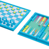 ISCREAM 3-IN-1 CHESS, CHECKERS AND BACKGAMMON MAGNETIC GAME SET