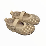 M2B MESH ALIA FLATS - GOLD/STONES