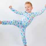 ESME BOYS LONG SLEEVE CREW PAJAMA - SOUR GUMMY
