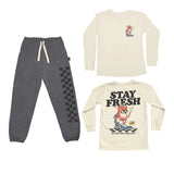 TINY WHALES TOTALLY CHILL SWEATPANT - MINERAL BLACK