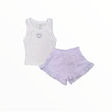 FLOWERS BY ZOE HEART TANK - WHITE