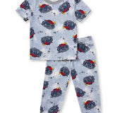 ESME BOYS S/S SLEEVE CREW AND PANT PAJAMA SET - MONSTER TRUCK