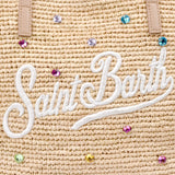 MC2 SAINT BARTH RAFFIA CITY MID BAG - STONES