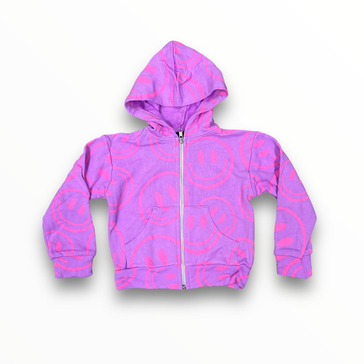 FLOWERS BY ZOE ZIP HOODIE PURPLE/PINK SMILEY Meant 2 Be
