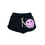 CALIFORNIAN VINTAGE GYM SHORT - CHARCOAL/HAPPY FACE