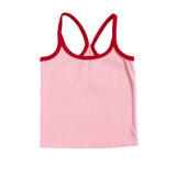 KATIE J TWEEN LIVI TANK AND QUINCY LOUNGE PANT SET - RED/PINK