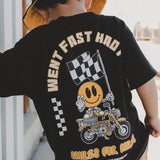 WENT FAST HAD FUN T-SHIRT - BLACK
