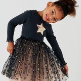 PETITE HAILEY KIERA STAR TUTU DRESS - CHARCOAL