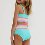 BEACH RIOT LITTLE MAE & MILLIE SET HIBISCUS COVE COLORBLOCK