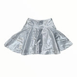 DORI CREATIONS LAME SKORT - SILVER