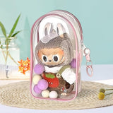 LABUBU KEYCHAIN ZIP CASE - PINK