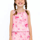 PREPPY GOOSE CAMI  PAJAMA SET - BOW PRINT