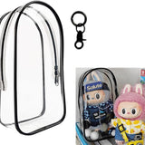 LABUBU KEYCHAIN ZIP CASE - BLACK