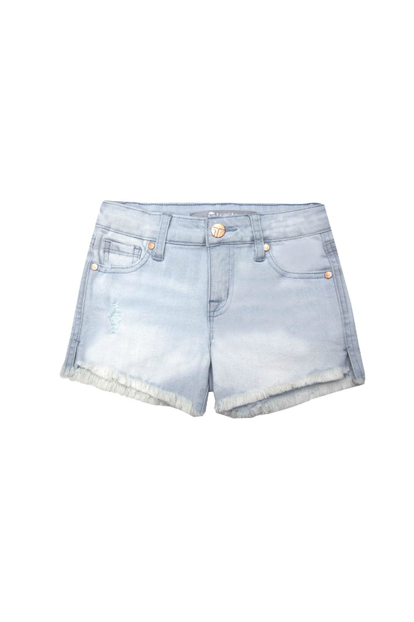 TRACTR FRAYED DENIM SHORTS 4-6X - LIGHT WASH