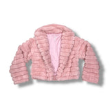 FLOWERS BY ZOE FAUX FUR JACKET - PINK