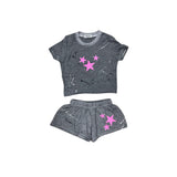 FIREHOUSE T-SHIRT - HEATHER GRAY/STAR TRIO