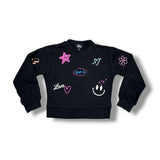 FLOWERS BY ZOE SWEATSHIRT - BLACK/ICONS