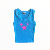 FIREHOUSE RIBBED TANK - TURQUOISE/STAR