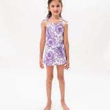 MARINO KIDS COVER-UP SKIRT - ORCHID PAISLEY