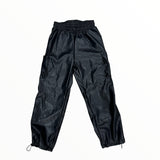 FLOWERS BY ZOE PLEATHER CARGO PANT - BLACK