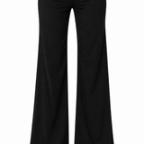 FOLD OVER LOUNGE PANT - BLACK/GRAY