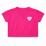FLOWERS BY ZOE T-SHIRT - FUSCHIA/HEART