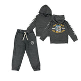 TINY WHALES ALL GAS HOODIE AND ROAD TRIP SET - MINERAL BLACK