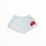 FLOWERS BY ZOE SHORTS - WHITE/STRAWBERRY