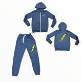 CALIFORNIAN VINTAGE ZIP HOODIE - BLUE/BOLT