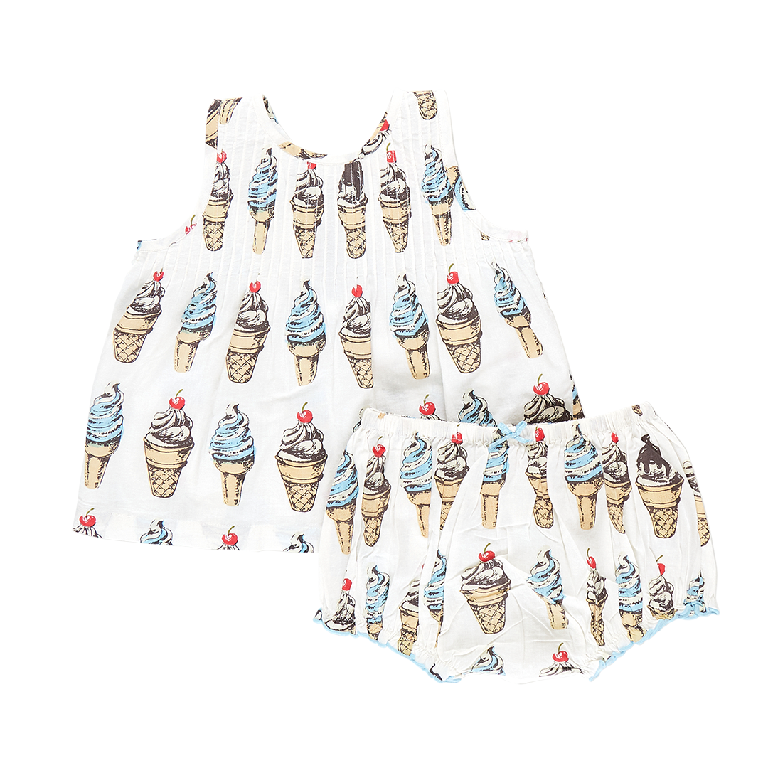 PINK CHICKEN BABY JAIPUR SET - VINTAGE SOFT SERVE