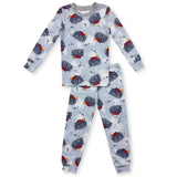 ESME BOYS LONG SLEEVE CREW PAJAMA - MONSTER TRUCK