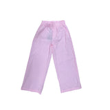 FLOWERS BY ZOE WIDE LEG GAUZE PANT - PINK GINGHAM