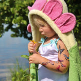 YIKES FLOWER HOODED TOWEL
