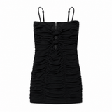 KATIE J TWEEN RITA MESH MINI DRESS - BLACK