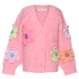 BABY SARA 3R FLOWERS CARDIGAN - PINK