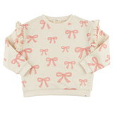 OH BABY! PINK BOWS RUFFLE SWEATSHIRT AND JOGGER SET