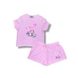 FIREHOUSE T-SHIRT - ICE PINK/CHERRY BOW