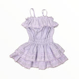 FLOWERS BY ZOE TANK CINCH WAIST DRESS - LAVANDER