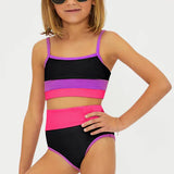 BEACH RIOT LITTLE EVA AND EMMY SET - VIVID VIOLET COLORBLOCK
