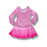 SOCIAL BUTTERFLY L/S DRESS - GLITTER PINK OMBRE