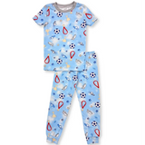 ESME BOYS S/S SLEEVE CREW AND PANT PAJAMA SET - WORLD CUP